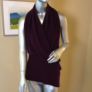 VINCE | Deep Purple Women's Halter Sweater